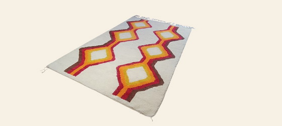 Image 1 of Vintage rug Berber 2x3 wool interior wool rug retro