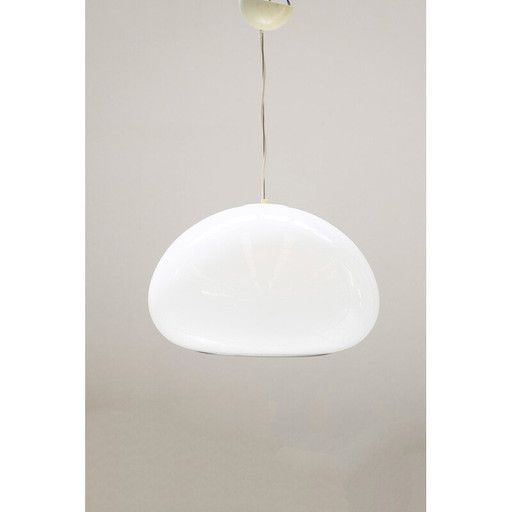 Vintage black and white pendant lamp by Pier Giacomo and Achille Castiglioni for Flos, 1965