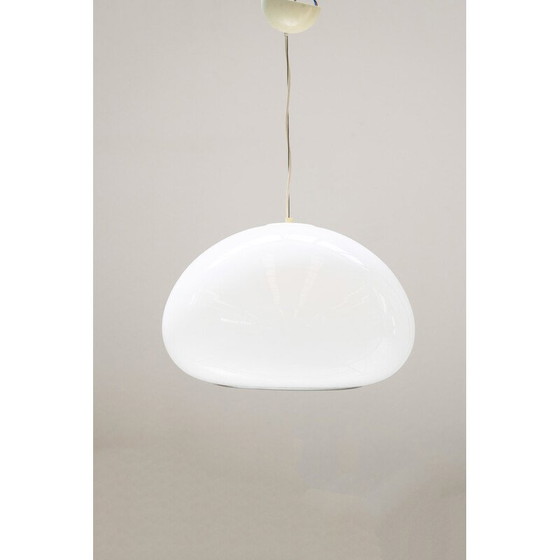 Image 1 of Vintage black and white pendant lamp by Pier Giacomo and Achille Castiglioni for Flos, 1965