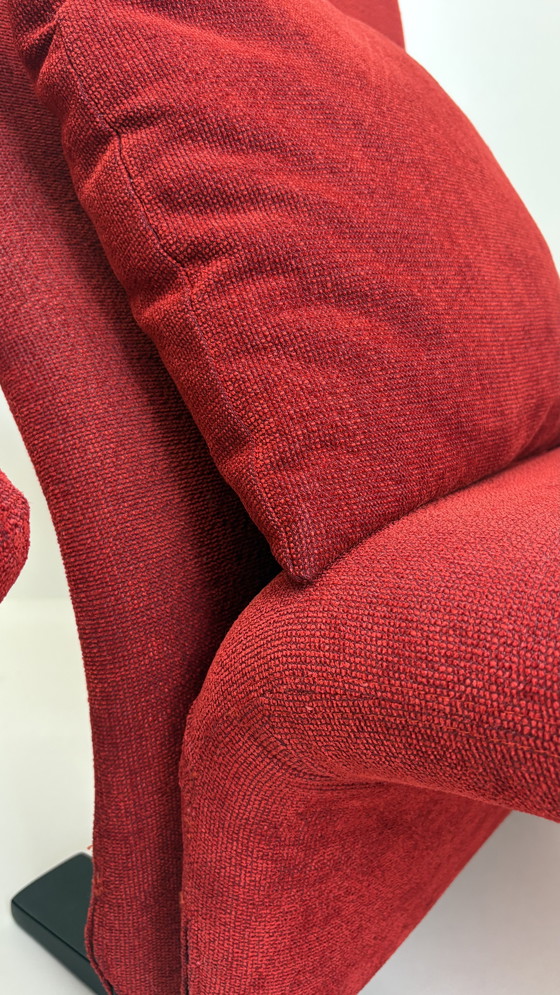 Image 1 of 2 poltrone Concorde rosse design Pierre Paulin Artifort