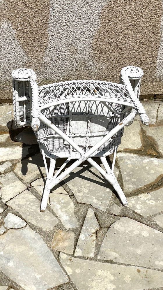 Image 1 of Vintage Rattan Kids Armchair