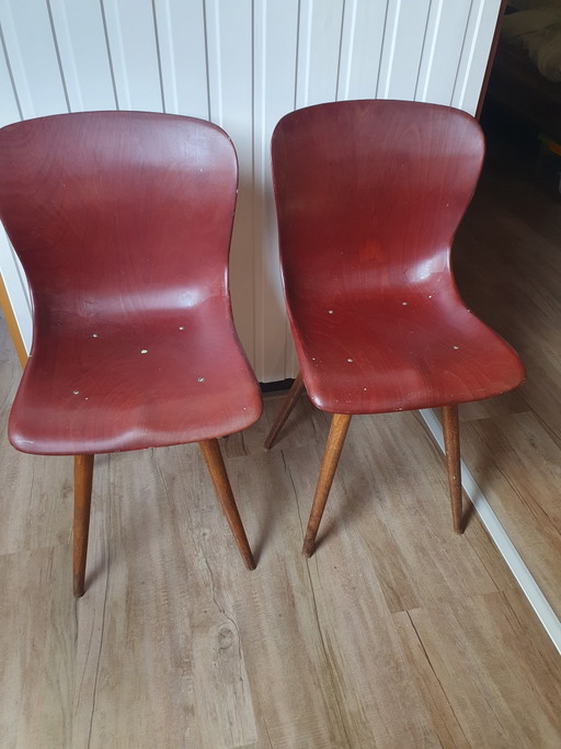 2 sedie Pagholz degli anni '60 – eetkamerstoelen, Wood