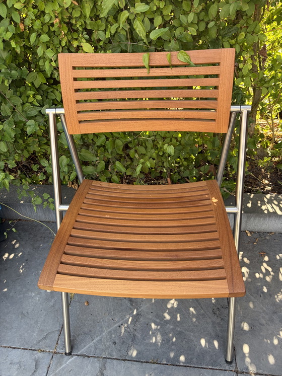 1 Silla plegable Alexander Rose de teca y acero inoxidable – Sillas de jardín, Wood, rvs (photo 3 of 8)