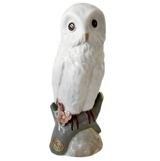 Vintage mid-century Spanish Casades snowy owl figurine porcelain 1970s