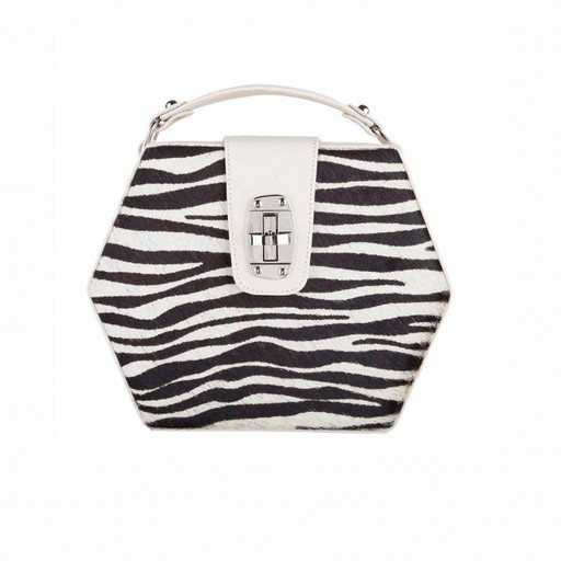 Di Bordon, borsa Charlee con stampa zebrata