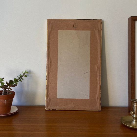 Image 1 of Tableau ancien Iris lithographie fleur 