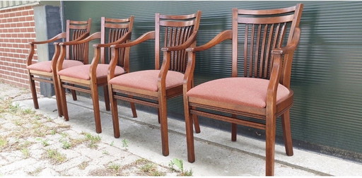 4 sillones de comedor Bannink de cerezo