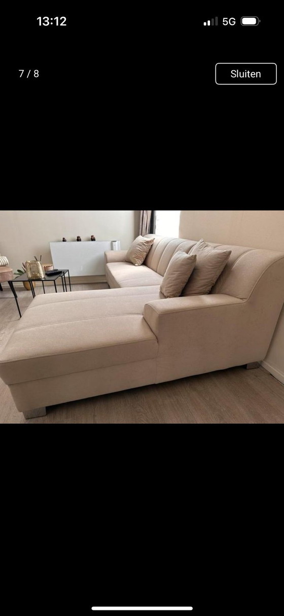 Image 1 of Beige corner sofa bxdxh 239x152x75 cm