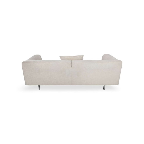 Original Cassina MET 250 Bouclé Sofa Piero Lissoni 2 seaters, Textile, Metal, Beige (photo 5 of 10)