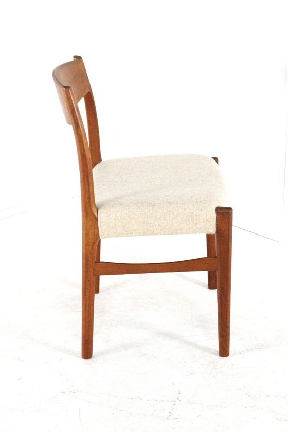 Set di 6 sedie da pranzo vintage Iversen per Glygnore, di Arne Wahl, nuove, imbottite. – Wood (photo 12 of 16)