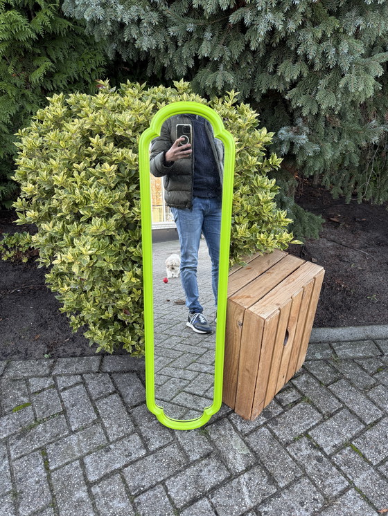 Image 1 of Vintage Mirror with Green Frame