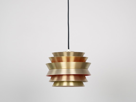 Image 1 of Pair of 2 Swedish Vintage Pendant Lamps Trava by Carl Thore, Granhaga, 1960s