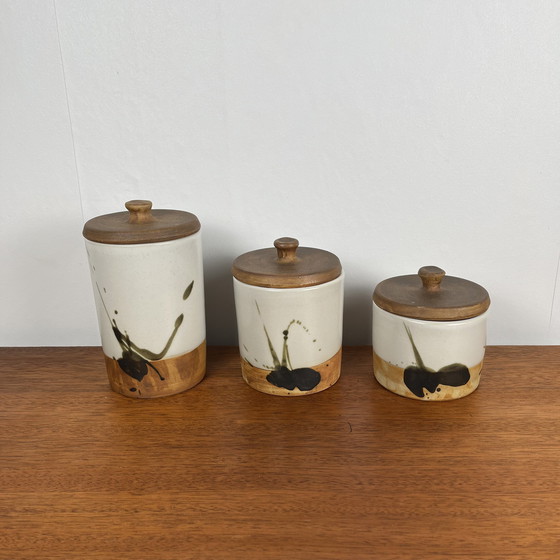 Image 1 of Set di 3 pentole con coperchio &quot;La Colombe&quot;, 1950/60