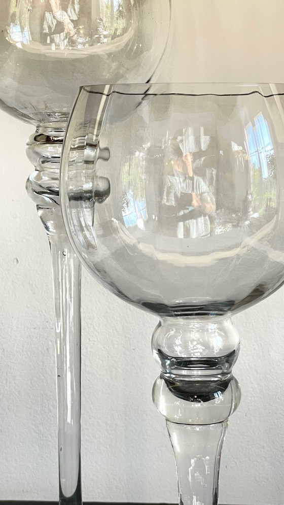 Image 1 of Vintage XL kristallen theelichthouders