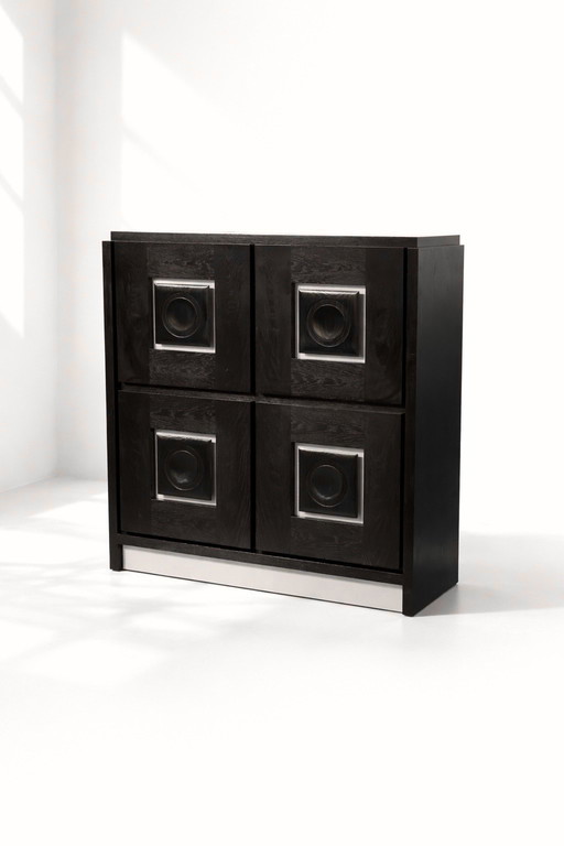 Armario de pared brutalista vintage de mediados de siglo