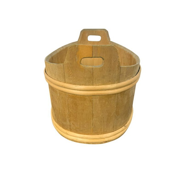 Vintage zweedse deegkom ovale Houten bak, Decoratieve objecten, Bruin, Rustic (foto 4 van 8)