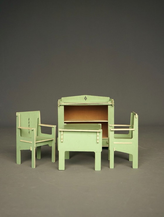 Image 1 of Mobili giocattolo per bambini della scuola dell'Aia in stile Art Déco, anni '30.