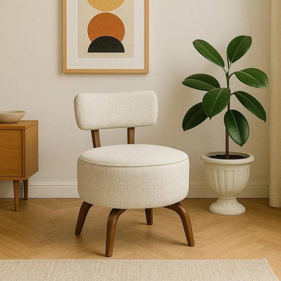 Image 1 of Handmade Armchair, Living Room Chair, Cozy Chair, Soft Reading Chair, Bohemian Decor, Bedroom Chair, Sitting Couch, Linen Sofa S