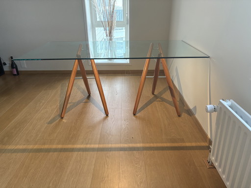 Glazen eettafel 1x180 Ligne Roset