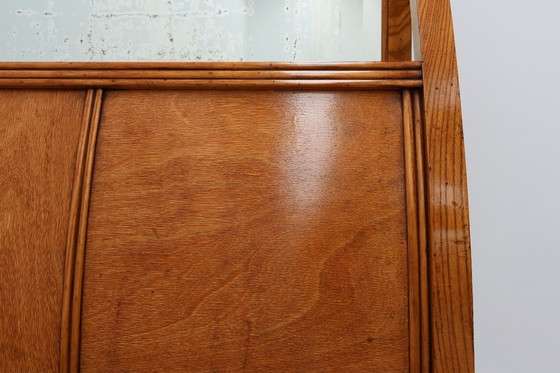Image 1 of Art Deco buffet, planter or liquor cabinet in wood with mirror, France 1920s