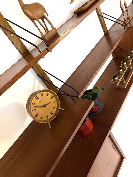 Image 1 of Vintage Danish modular teak wall system '60