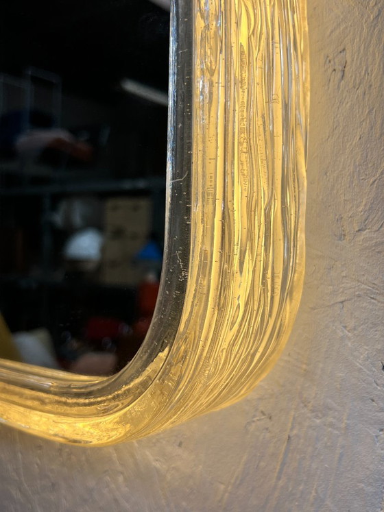 Vintage Halfronde Hillebrand Spiegel Met Verlichting – Plastic (photo 6 of 9)