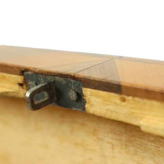 Image 1 of Schmuckkästchen aus Holz, Chevron-Muster, Art Deco