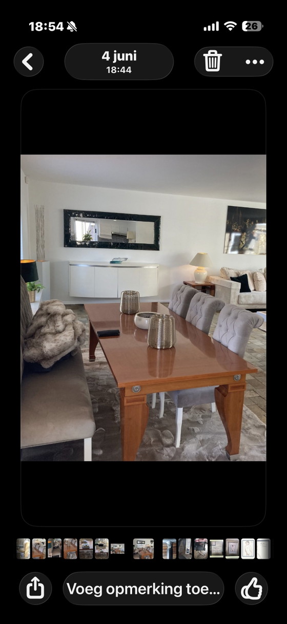 Giorgetti Dining table 240x100x75 cm, Metal, Wood, Brown, Klassiek (photo 8 of 8)