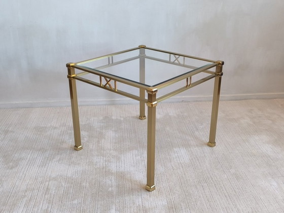 Image 1 of ✨ Prachtige vierkante gouden salontafel uit de Orsenigo Italy ‘Art Deco’-collectie ✨