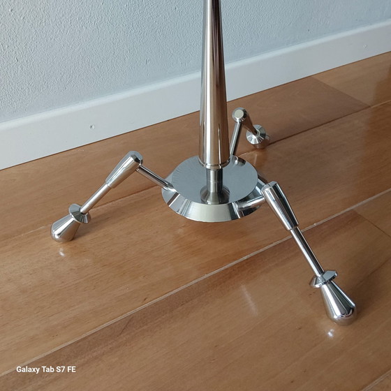 Image 1 of RVS BIJZETTAFEL MET EPOXY BOVENBLAD. 