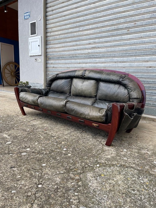 Canapé italien moderne du milieu du siècle « Rancero » de Luciano Frigerio, années 1960