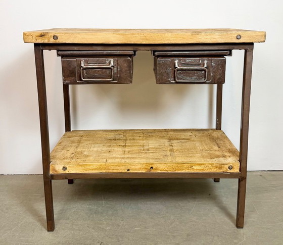 Image 1 of Vintage Industrial Worktable, 1960s