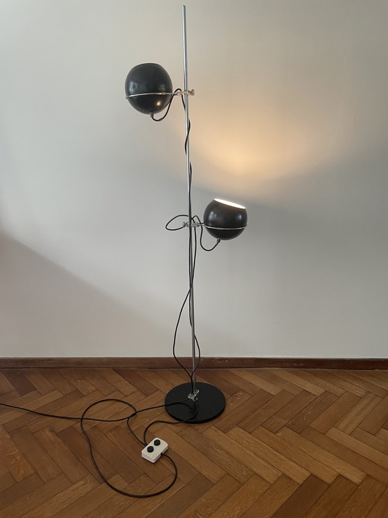 Image 1 of Lampada da terra vintage - Lampada a globo Gepo