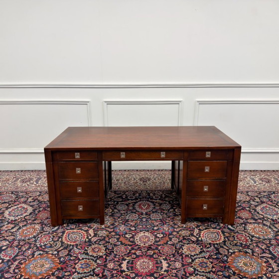 Bureau Eichholtz anglais classique – Bureaux, Métal, Bois (photo 4 of 17)