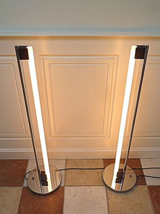 2x ClassiCon Tube Light Eileen Gray – 1927 – vloerlampen, Glass, Chrome (photo 2 of 18)