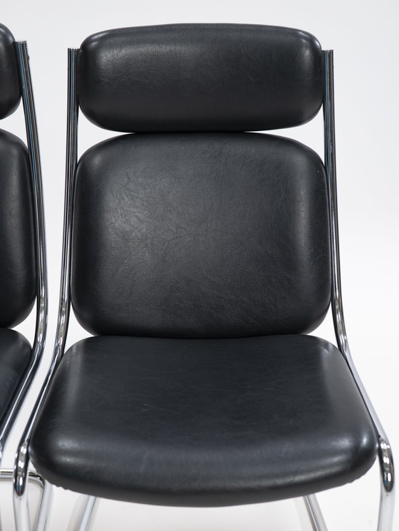 Image 1 of 2x Freischwinger Lederstühle von Mauser Werke Waldeck, Westdeutschland, 1950er Jahre