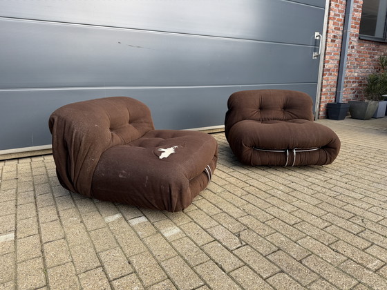 Image 1 of Cassina Soriana originale des années 1970 2x 1 place Tobia & Afra Scarpa