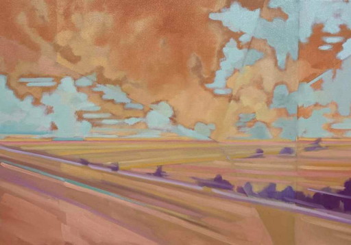 Between Heaven and Earth, oil on canvas, 100x70 cm, Sandra Kolondam