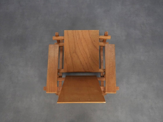 Sillón modernista al estilo de Gerrit Rietveld, Países Bajos, década de 1980. – Sillones, Wood (photo 7 of 10)