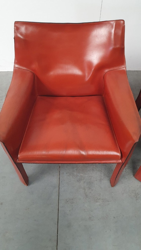 Mario Bellini Cassina CAB Lounge Chaises Design Vintage – Fauteuils, Leather (photo 6 of 21)