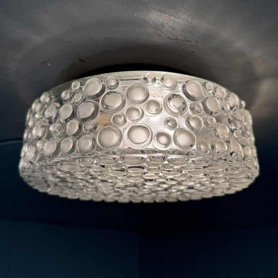 Image 1 of Aplique de cristal burbuja Lámpara de techo 1960