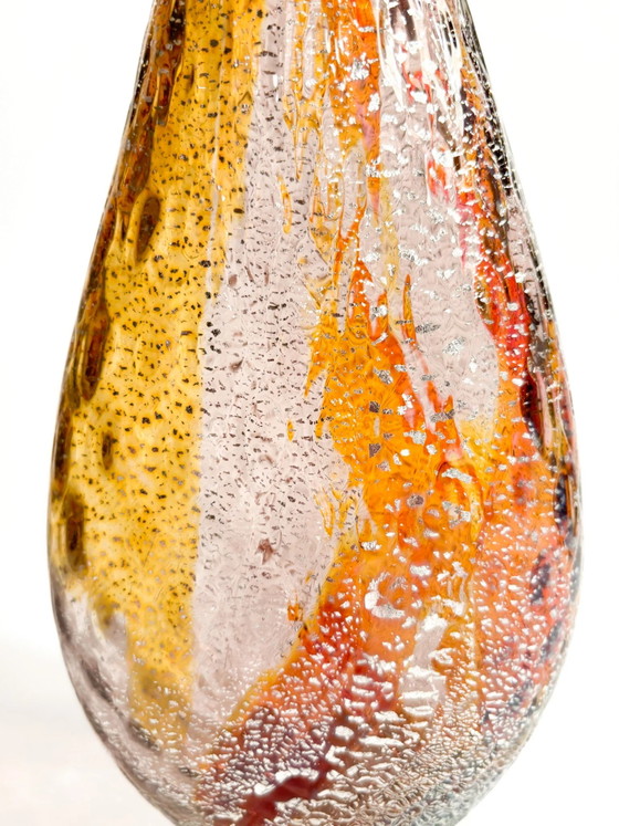 Bottiglia in vetro di Murano multicolore anni '80 con foglia d'argento – Oggetti decorativi (photo 8 of 12)