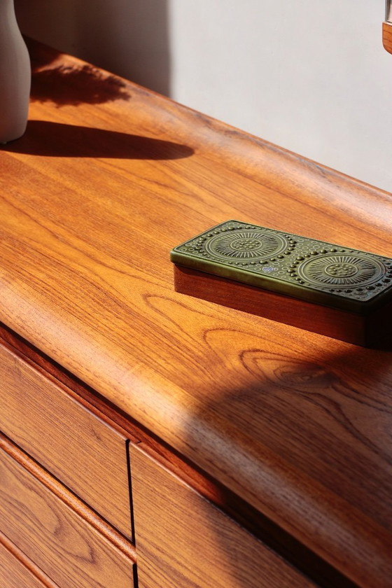 Image 1 of White Newton Teak Sideboard: Large “Petersfield” Sideboard