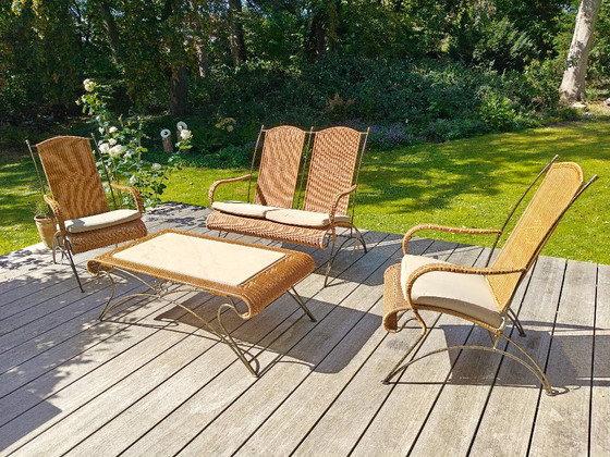 Elegante Rattan-Gartenmöbel – Garten-Sets, Marble, Metal (photo 4 of 7)