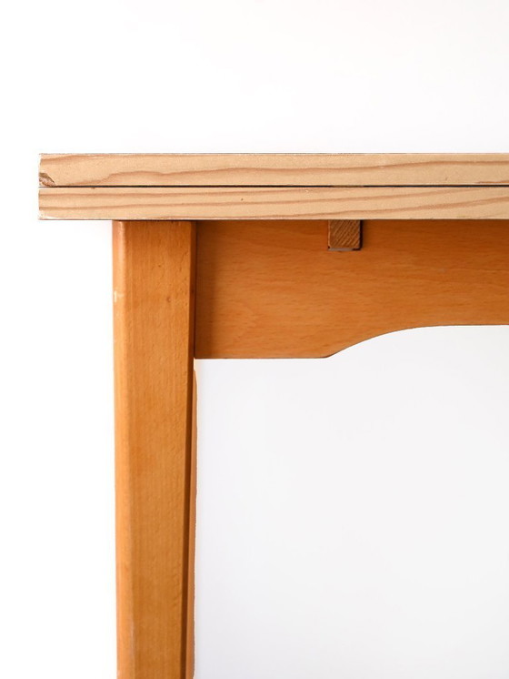 Image 1 of Table vintage suédoise des années 1960 en formica à effet de pin