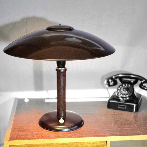 Exklusive LBL Kandem Typ 0314.1Mushroom Pilz Bakelit Tischlampe 50er 60er