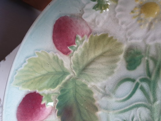 Image 1 of Antieke Keller & Guérin St Clément aardbeienset ca 1900