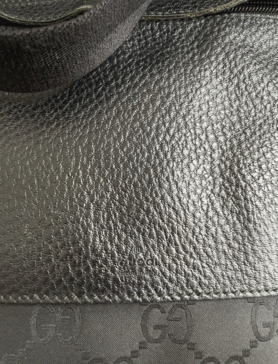 Gucci GG Black Tote Bag, Tote tassen, Nylon, Zwart (foto 5 van 10)