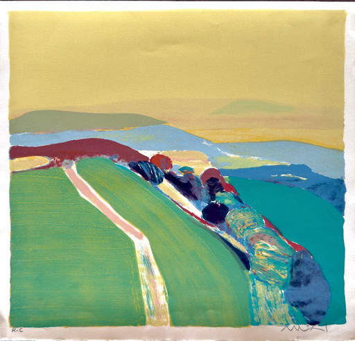 Roger Muhl - Automne en Provence – Litografía original firmada – Prueba H.C.