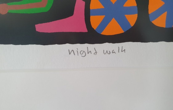 Image 1 of Sérigraphie magnifiquement encadrée Ton prêt Nightwalk